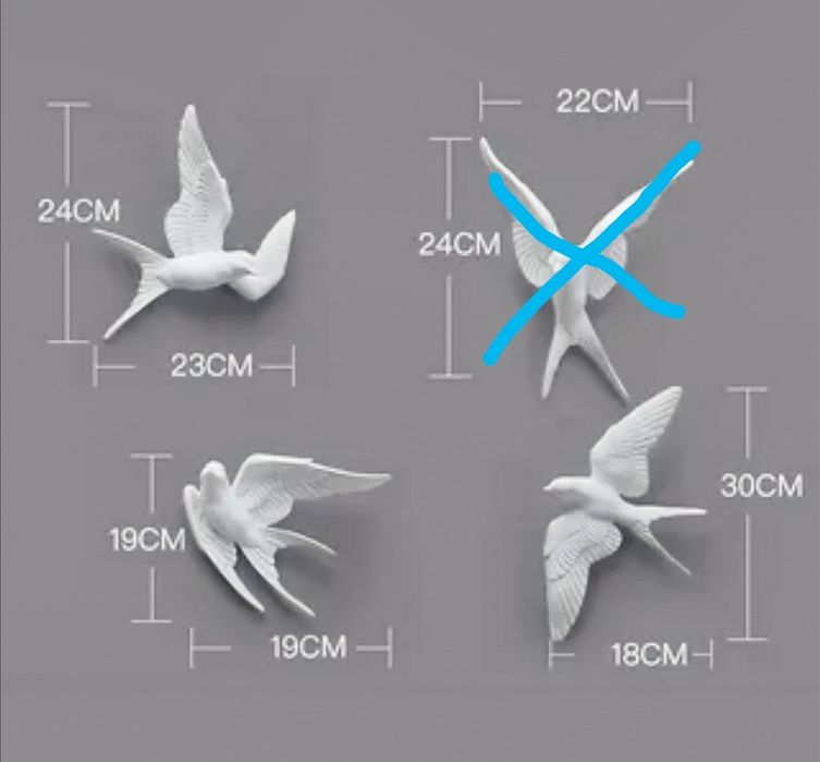 Пано ласточки декор на стену