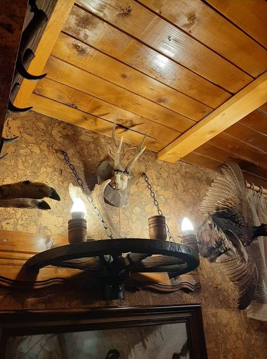 Стенни лампи от колела -вертикални и хоризонтални с дървени чашки