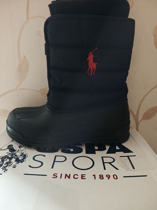 Ocazie! Cizme de brand  POLO RALPH LAUREN, unisex, marimea 34