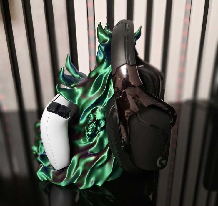 Stand Gaming  2 Controllere + Căști | Suport PS5 - Design Aurora