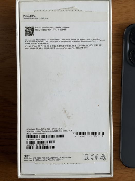 iPhone 15PRO 128GB Black