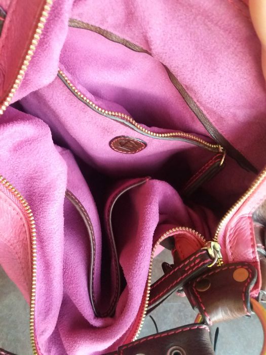дамска чанта,кожена торба-цикламено,розово естествена кожа