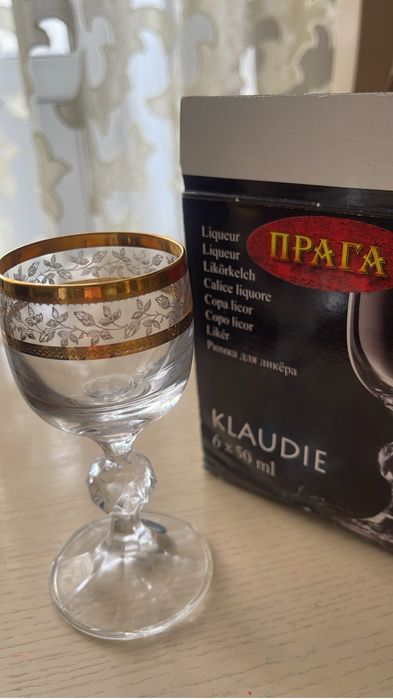 Хрустальные рюмки 6 шт