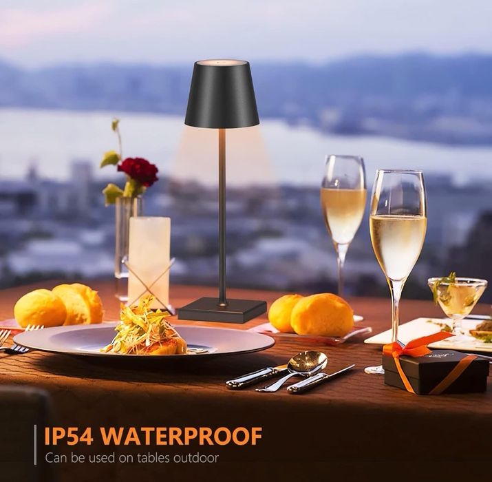 Комплект две LED безжични настолни лампи, преносими USB C акумулаторни