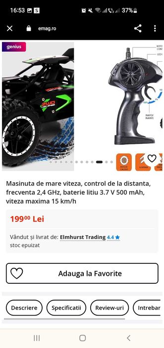 Masinuta cu telecomanda noua ready go RACE