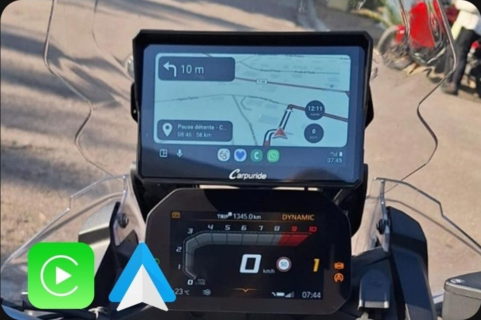Navigatie moto Android auto Apple carplay
