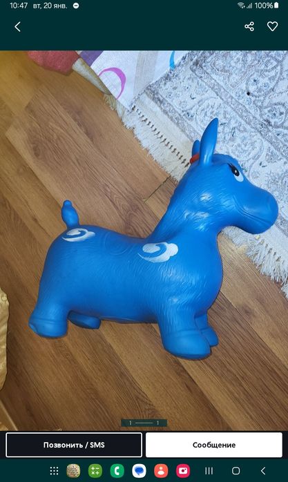 Детский надувной конёк-горбунок + подарок.