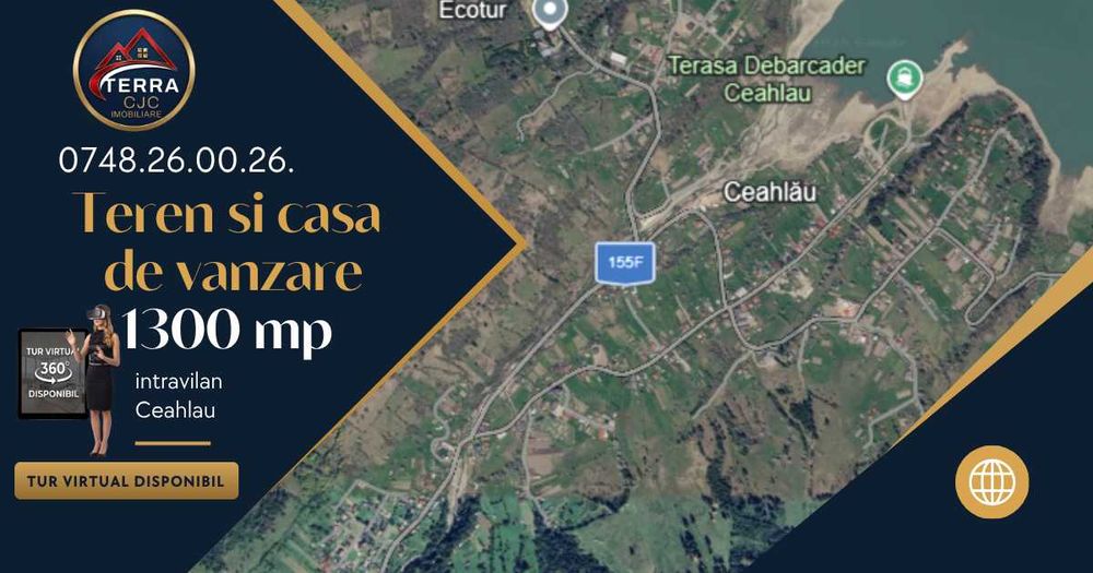 Teren si casa de vanzare la Poalele Muntelui Ceahlau : Teren 1300 m² + Casă în Ceahlău