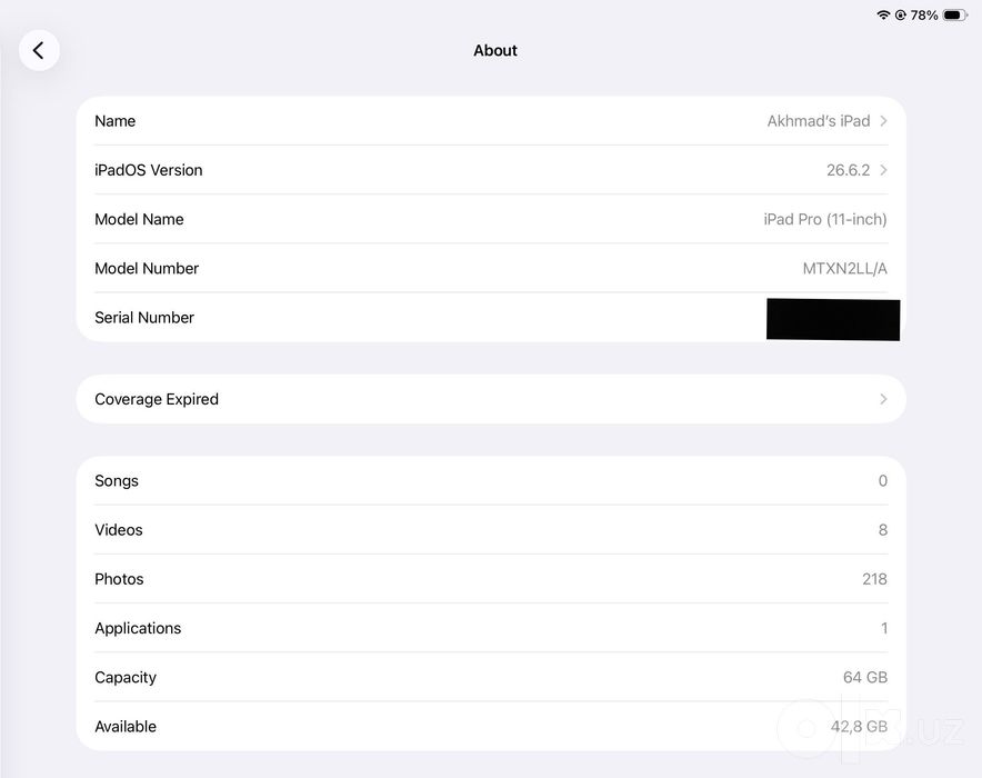 iPad 2018 pro 11”
