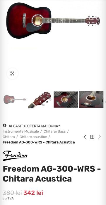 Chitară acustică Freedom AG-300