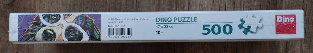 Puzzle 500 piese, 47 x 33 cm, câine cu ochelari