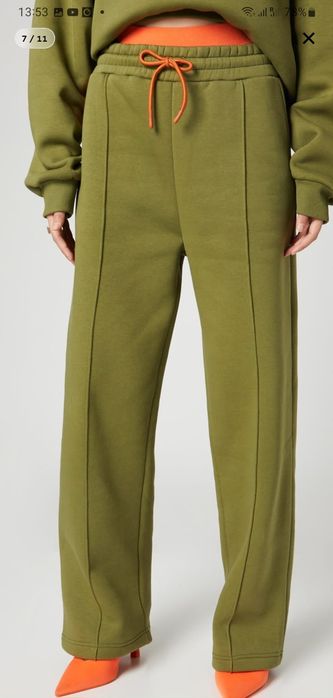 Smiles regular Pantaloni ediz largi unisex material moale,grosi, iarna