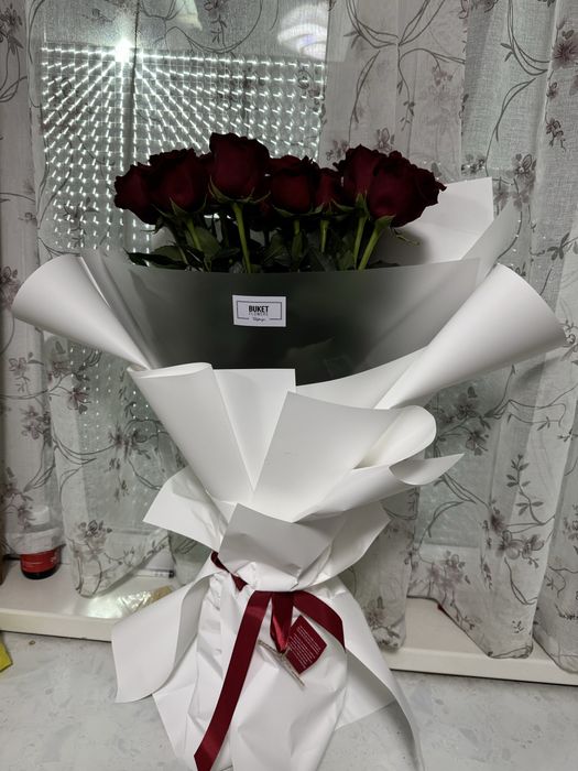 Цветы голландский роза 15шт