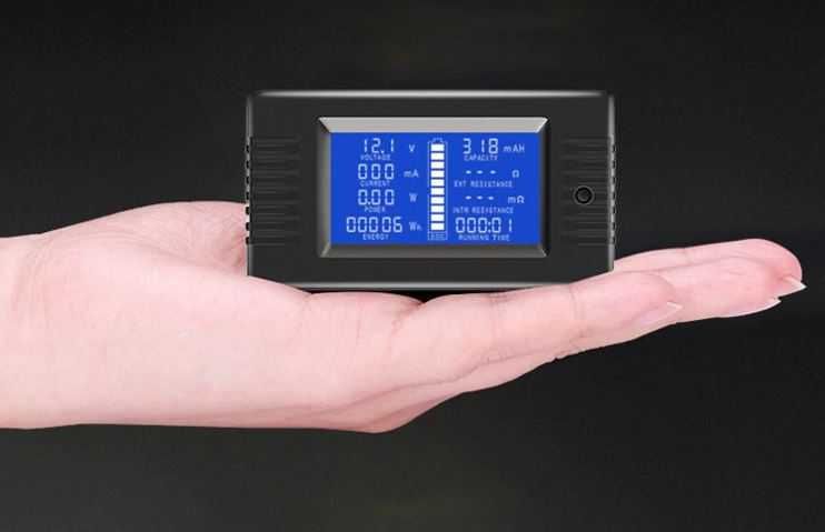 Wattmetru digital monitorizare nivel baterie DC 12V 24V 48V 100A