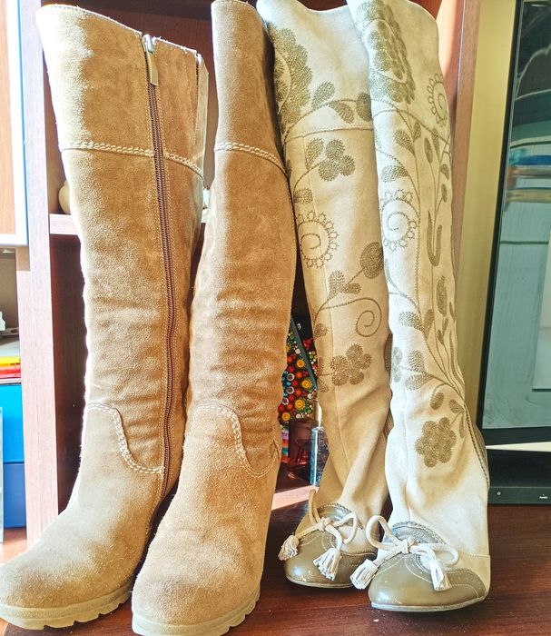 Високи ботуши Sam Edelman и кафяви с платформа