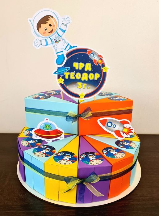 Картонена Торта " Татти и Мисифу "за Детски Рожден Ден