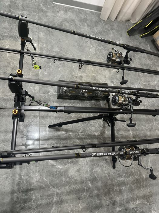 SET Complet Crap 3 Lansete PRO FL Legend + 3 Mulinete Robinhan Adventure TJ 6000- NOU