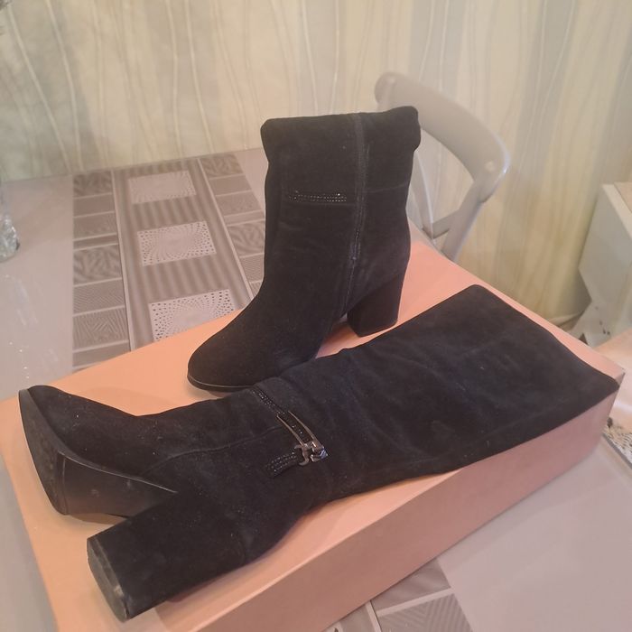 Продам сапоги зимние замшевые