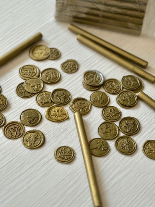 20 Sigilii ceara autoadezive | bronz | realizate manual  personalizat
