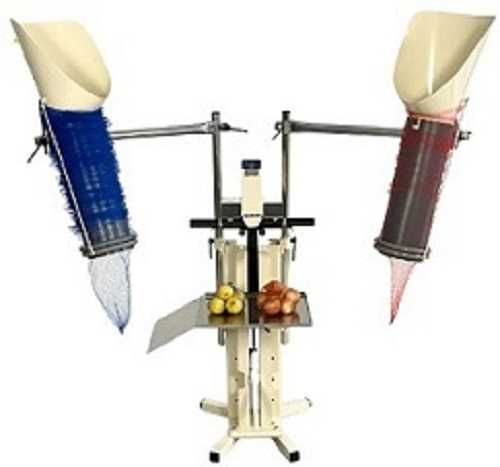 Masina ambalat fructe si legume in plasa tubulara- Alimentare dubla