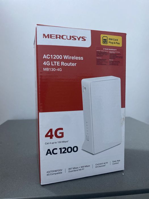 Router Mercusys AC1200 Wireless 4G LTE Router