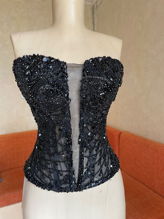 Корсет черен,ръчно изработен