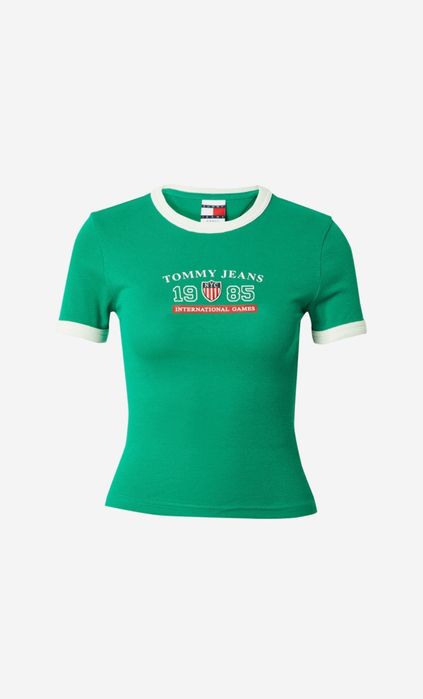 Tricou Tommy Jeans verde