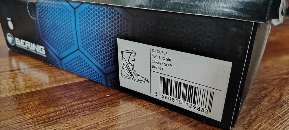 Cizme moto Bering X-tourer negre impermeabile marimea 43