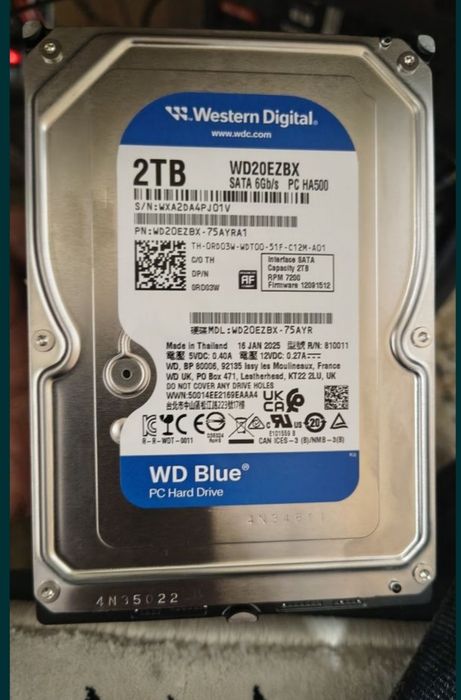 HDD 2 TB 500G bor