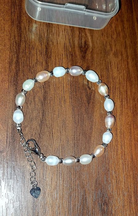 Бусы Белый агат, СССР.