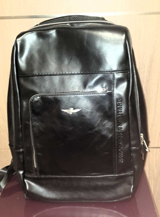 Rucsac Aeronautica Militare, Piele, Negru , NOU