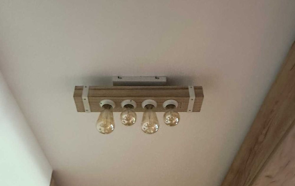 Дървени таванни лампи – 6 броя