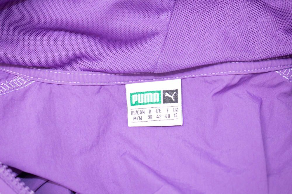 Puma оригинално дамско яке лилаво късо с 1/2 цип анорак ветровка М