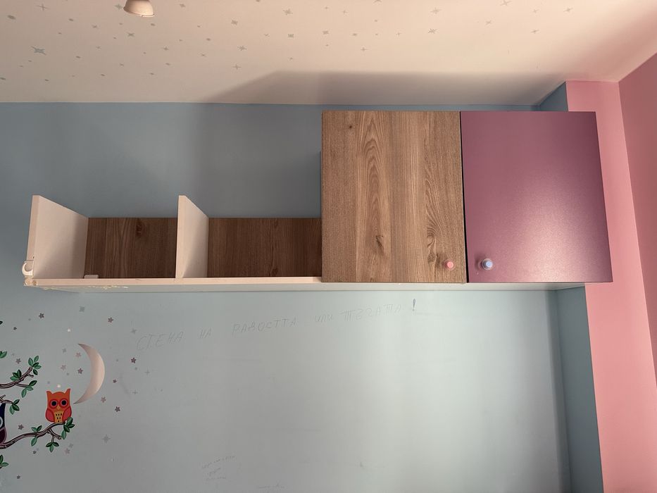 Детско легло с матрак и шкафчета