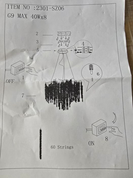 Луксозен кристален полилеи тип клони на дърво