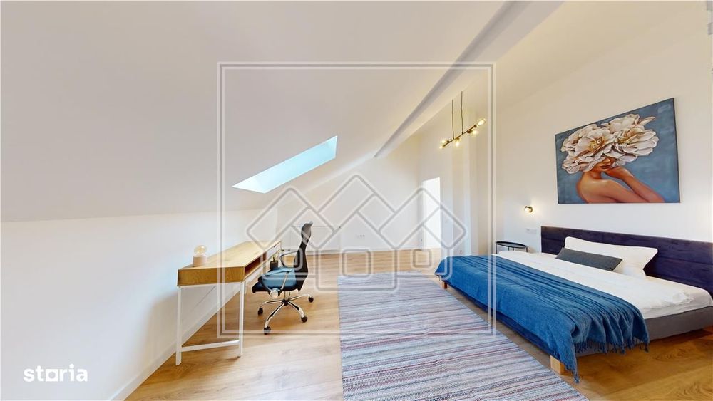 Penthouse cu 3 camere, mobilat complet, dressing, balcon -