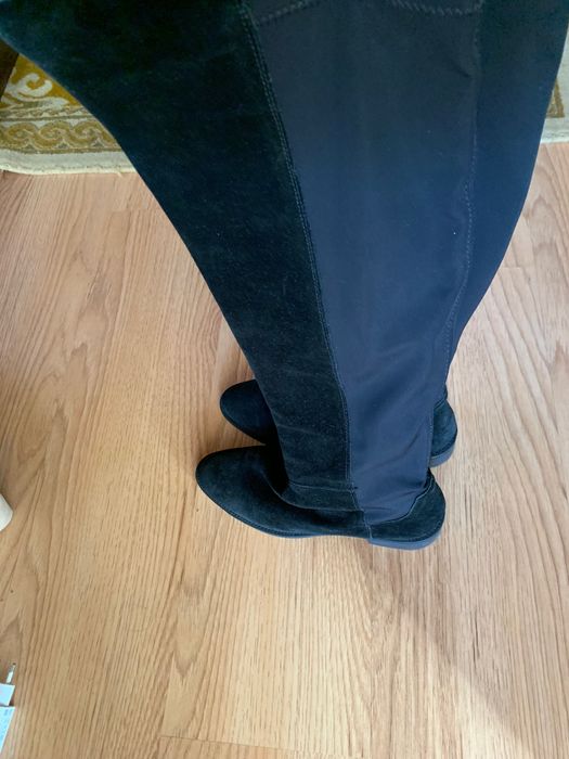 Дълги велурени ботуши