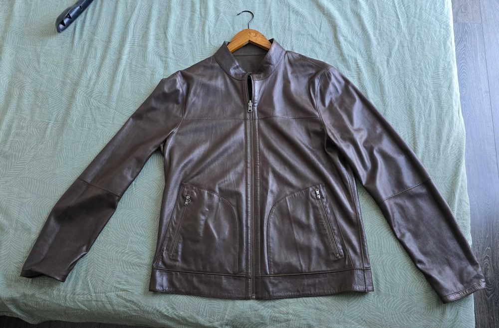 Мъжко кожено яке естествена кожа - двулицево, размер М