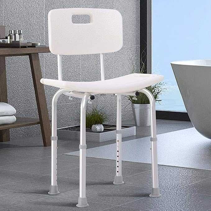 Алуминиев стол за баня Bakaji Стол за възрастни и трудноподвижни до 225кг