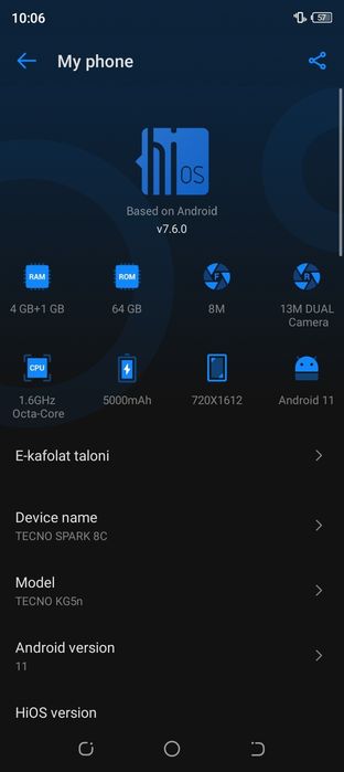 Tecno spark 8c   pamiti 4.64