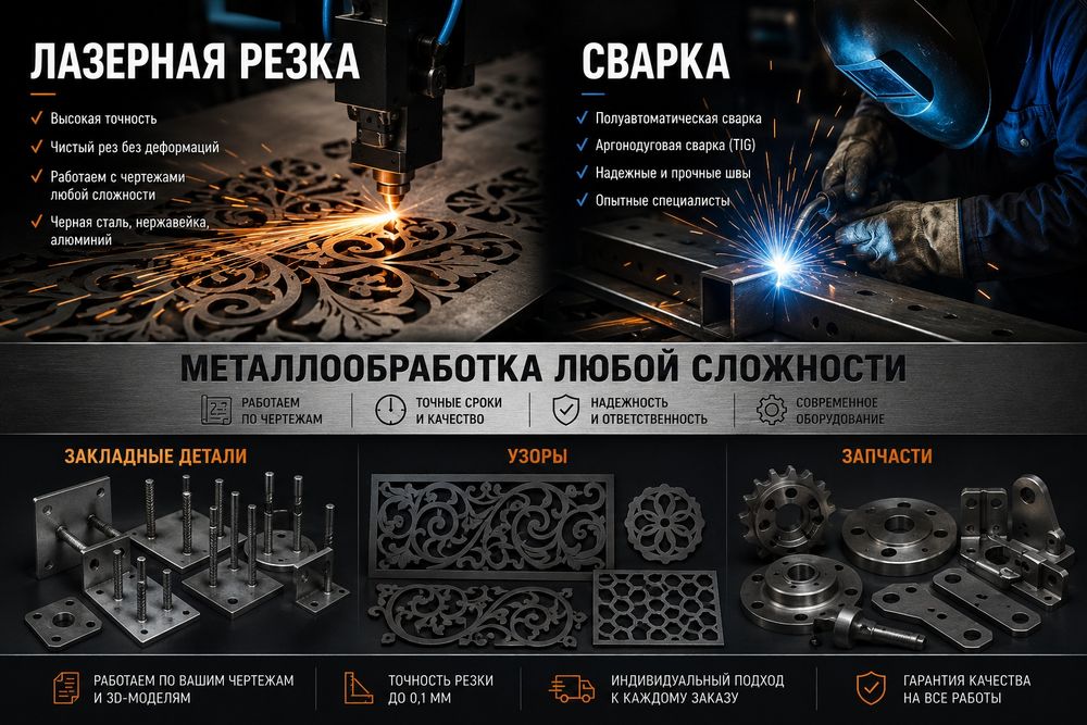 Лазерная резка ,гибка металла ,сварка