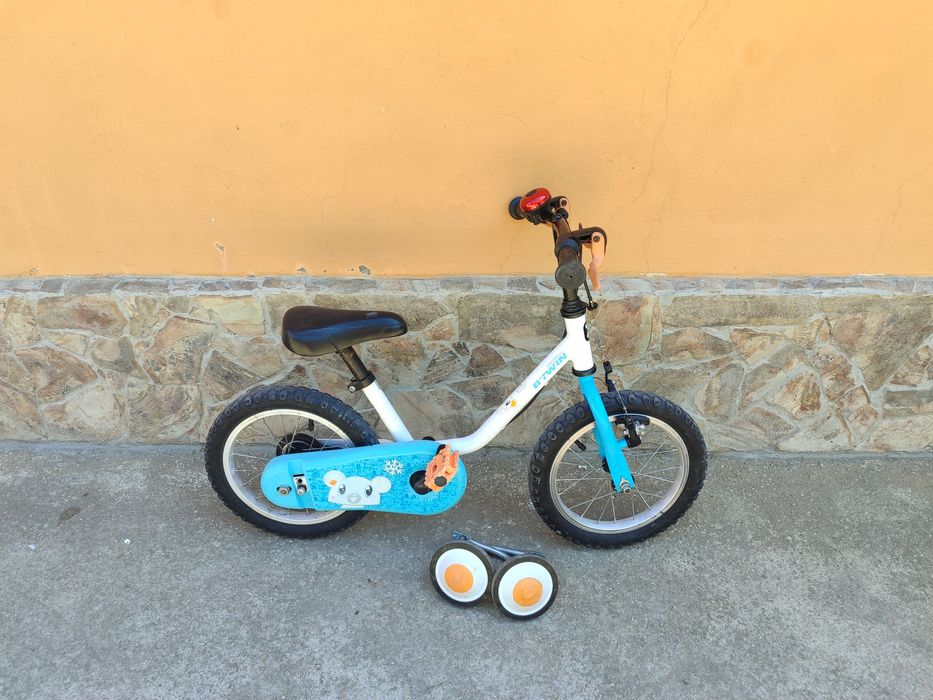 Bicicleta 14" BTWIN Discover 100 + roți ajutătoare