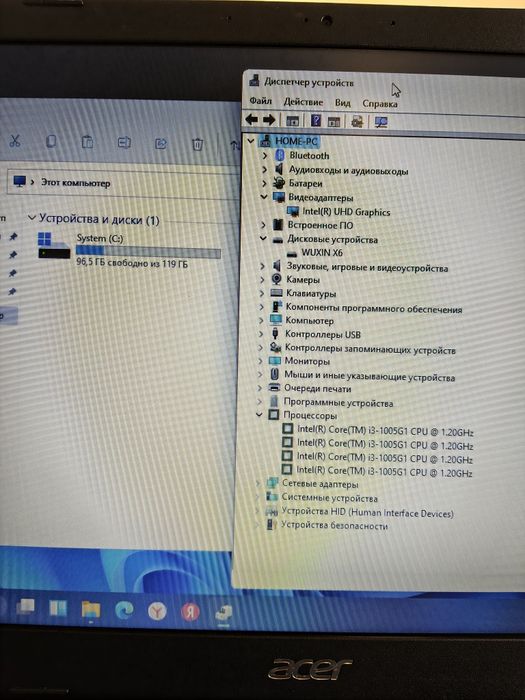 Ноутбук Acer Aspire 3 core i3 1005G1