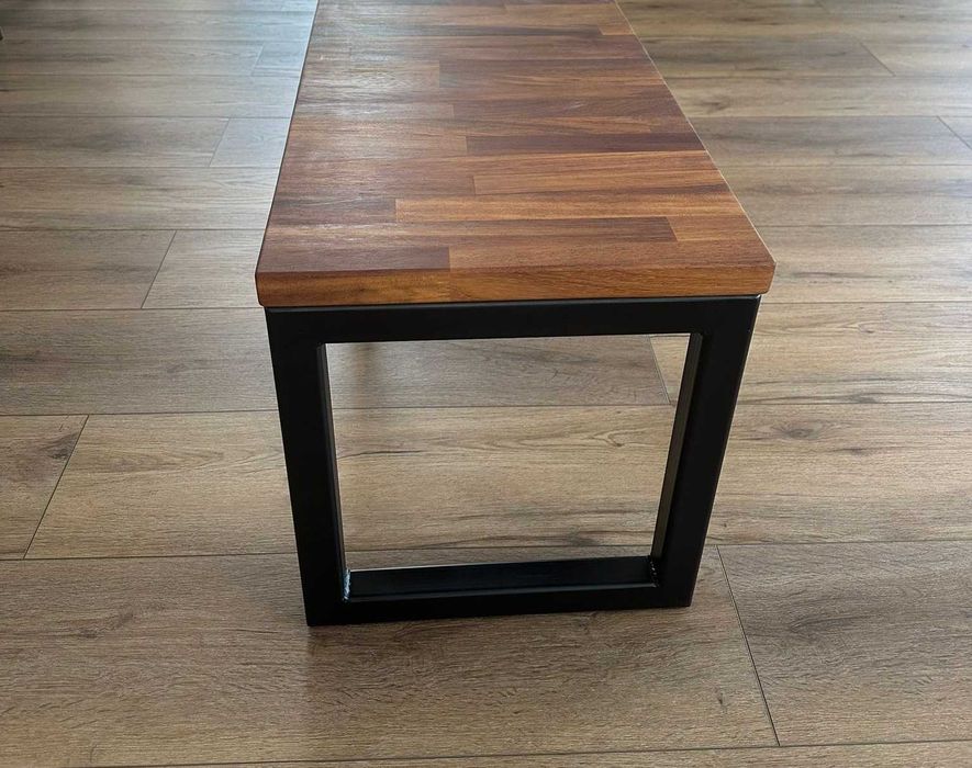 Masa de cafea - masuta living din lemn masiv Iroko 80x40x43 cm