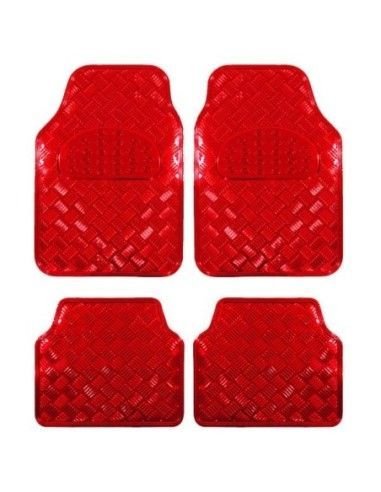 Set covorase lucioase PVC Rosii