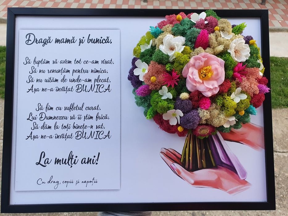 Tablouri aniversare personalizate cu licheni dupa preferintele dvs!