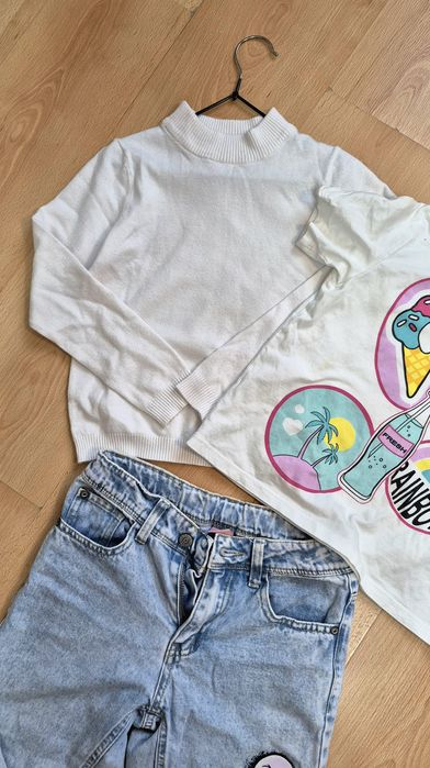 Джинсы футболка кофта для девочки