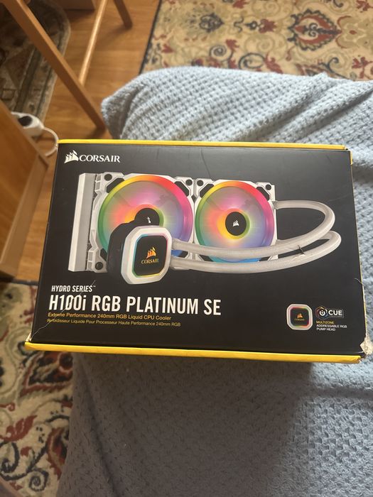 Water Cooler-Corsair H100i Hydro Series RGB Platinum 120mm Liquid CPU