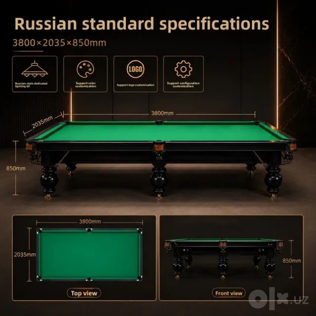 Billiard stoli metall bort slanets to‘liq komplekt o‘rnatish rus billi