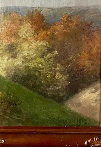 Tablou vechi-127 ani, de COLECȚIE, ramă de COLECȚIE, 70x50+R, ulei/pnz